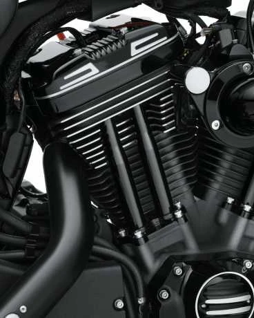 Harley Davidson Stößelstangenabdeckungen Schwarz 4 Harley Davidson Stößelstangenabdeckungen Schwarz – Bild 2