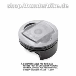 Harley Davidson Screamin Eagle Pro Schmiedekolben Twin Cam Highcompression For MVA, CVO 110, ACR Performance Or 110+ Cylinder Heads 4.000"