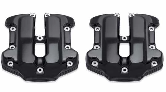 Harley Davidson Defiance Obere Rocker Abdeckungen, Schwarz 3 Harley Davidson Defiance Obere Rocker Abdeckungen, Schwarz
