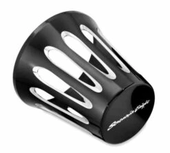 Harley Davidson Screamin Eagle Heavy Breather Deckel Teardrop Cut Back Schwarz Mit Logo