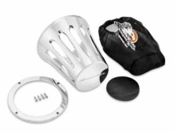 Harley Davidson Screamin Eagle Heavy Breather Deckel Teardrop Chrom