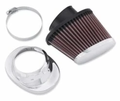 Harley Davidson Screamin Eagle High-Flo K&N Luftfilter Element Heavy Breather, Chrom