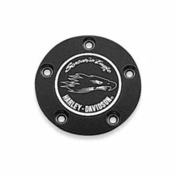 Harley Davidson Timer Deckel Screamin Eagle Silber Auf Schwarz