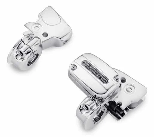 Harley Davidson Kupplungshalter & Hauptbremszylinder Reservoir Chrom 3 Harley Davidson Kupplungshalter & Hauptbremszylinder Reservoir Chrom