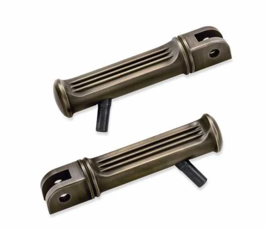 Harley Davidson Brass / Messing Fahrer Fußrasten Mit Verschleißstück 3 Harley Davidson Brass / Messing Fahrer Fußrasten Mit Verschleißstück