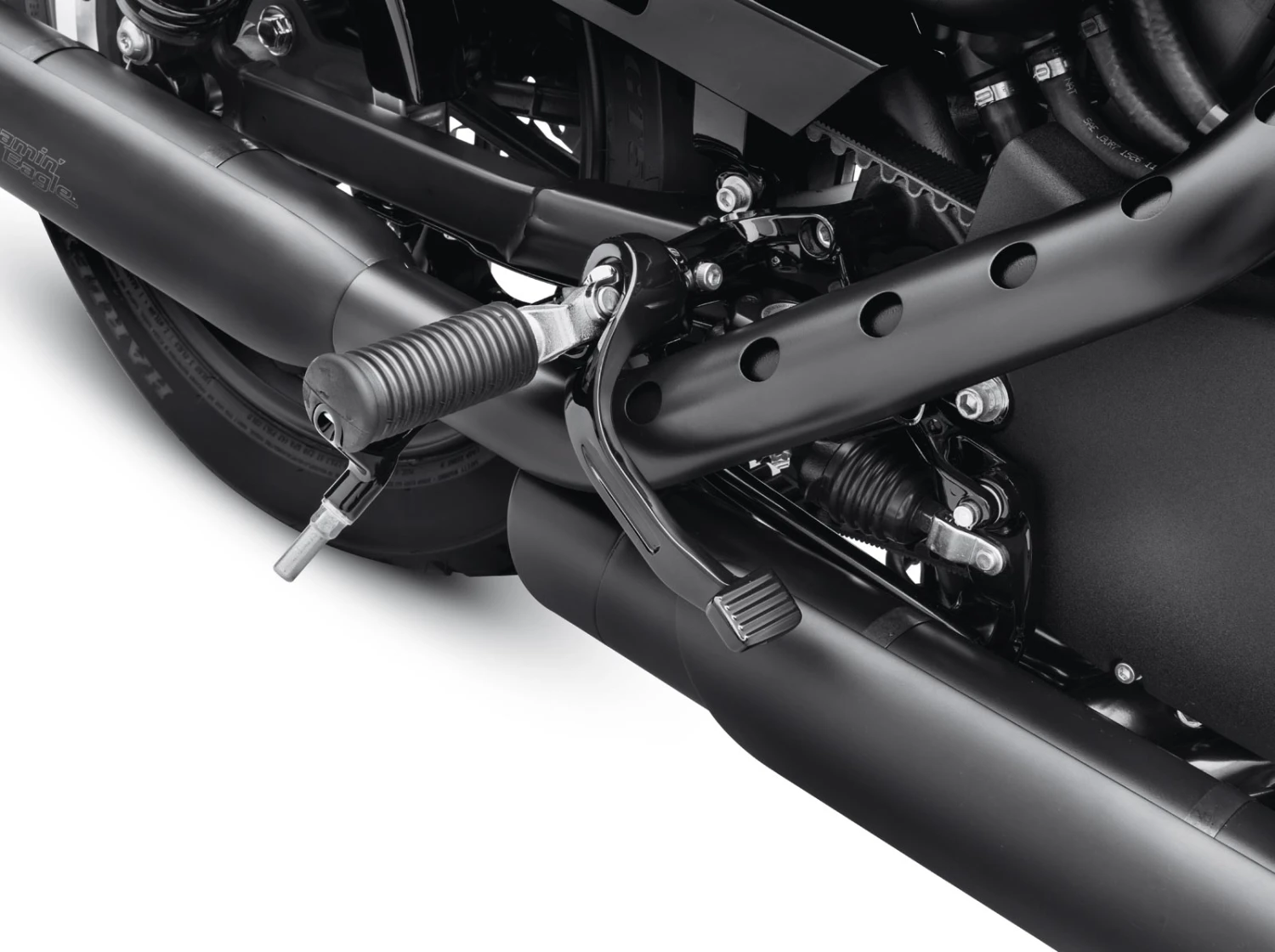 Harley Davidson Zurückverlegte Fußrastenanlage Schwarz 5 Harley Davidson Zurückverlegte Fußrastenanlage Schwarz – Bild 3
