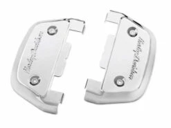 Harley Davidson Sozius Trittbrettabdeckungen Harley-Davidson Schriftzug