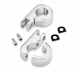 Harley Davidson Billet Montagekit Für Motorschutzbügel-Fußrasten, Chrom