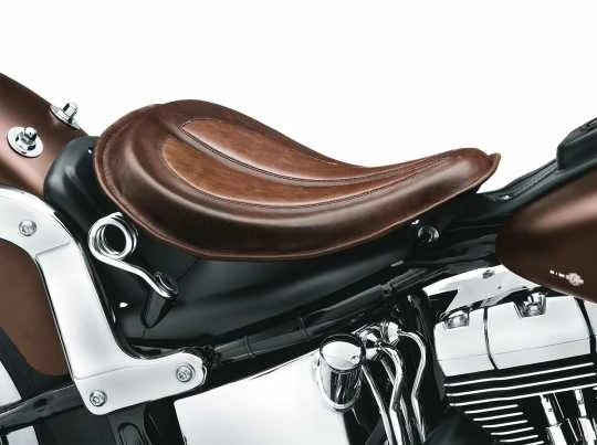 Harley Davidson Solo Federsattel Leder Braun 4 Harley Davidson Solo Federsattel Leder Braun – Bild 2