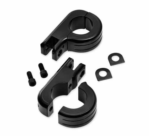 Harley Davidson Billet Montagekit Für Motorschutzbügel-Fußrasten, Schwarz 3 Harley Davidson Billet Montagekit Für Motorschutzbügel-Fußrasten, Schwarz