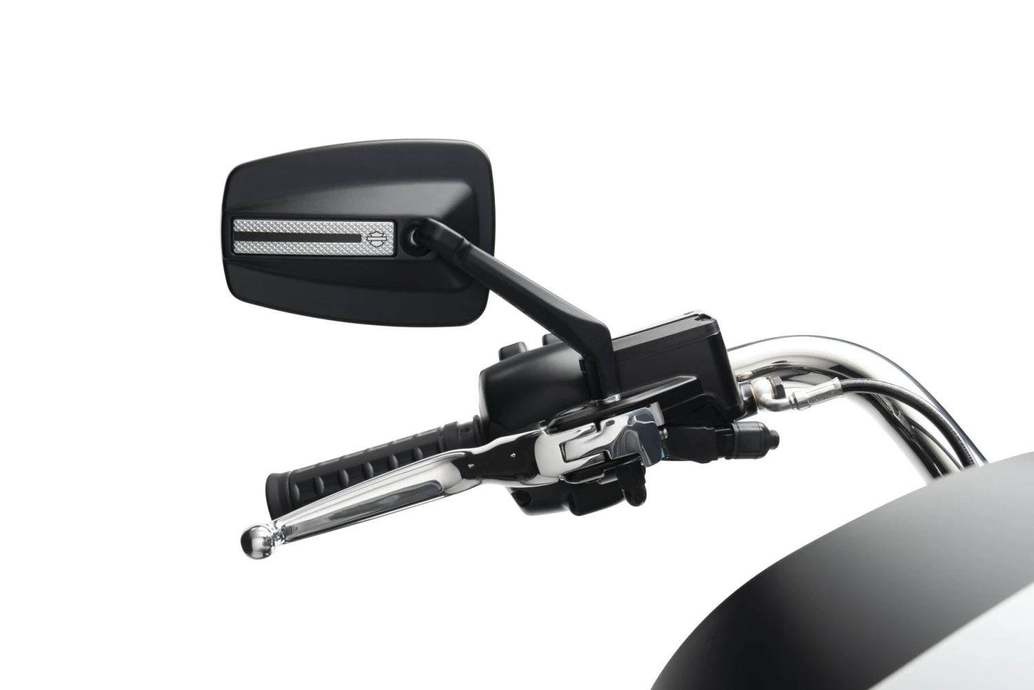 Harley Davidson Switchback Spiegel Schwarz & Klar Eloxiert 4 Harley Davidson Switchback Spiegel Schwarz & Klar Eloxiert – Bild 2