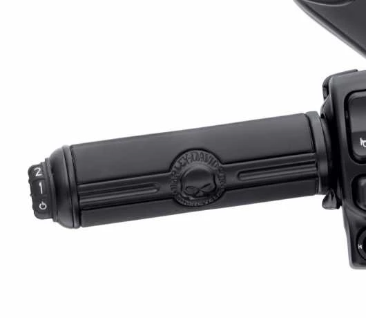 Harley Davidson Willie G Skull Lenkergriffe Beheizt Schwarz 4 Harley Davidson Willie G Skull Lenkergriffe Beheizt Schwarz – Bild 2