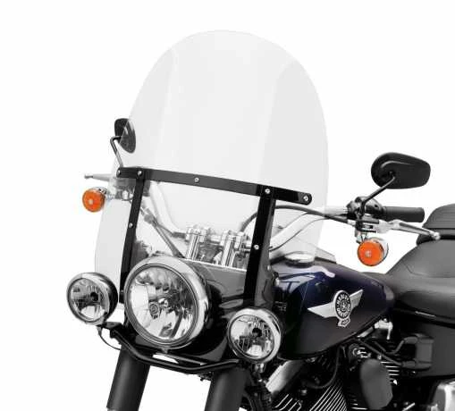 Harley Davidson Abnehmbare King-Size Windschutzscheibe 21" Klar & Schwarze Streben 3 Harley Davidson Abnehmbare King-Size Windschutzscheibe 21" Klar & Schwarze Streben