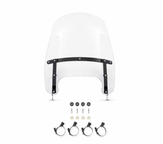 Harley Davidson Wind Splitter Abnehmbares Compact Windschild 19" Klar & Schwarz 3 Harley Davidson Wind Splitter Abnehmbares Compact Windschild 19" Klar & Schwarz