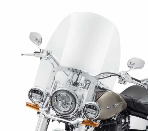 Harley Davidson King-Size Nostalgic Abnehmbares Windschild 21" Klar & Poliert 4 Harley Davidson King-Size Nostalgic Abnehmbares Windschild 21" Klar & Poliert – Bild 2