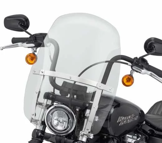 Harley Davidson Wind Splitter Quick-Release Compact Windschild 18" Leicht Getönt & Poliert 4 Harley Davidson Wind Splitter Quick-Release Compact Windschild 18" Leicht Getönt & Poliert – Bild 2