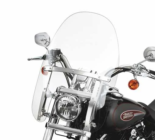 Harley Davidson Abnehmbare Kompakt-Windschutzscheibe 18" Klar & Polierte Streben 3 Harley Davidson Abnehmbare Kompakt-Windschutzscheibe 18" Klar & Polierte Streben