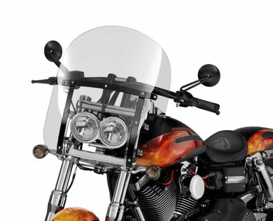 Harley Davidson Abnehmbare Kompakt-Windschutzscheibe 19" Klar & Schwarze Streben 4 Harley Davidson Abnehmbare Kompakt-Windschutzscheibe 19" Klar & Schwarze Streben – Bild 2