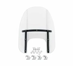 Harley Davidson Abnehmbare Kompakt-Windschutzscheibe 19" Klar & Schwarze Streben