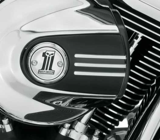 Harley Davidson Luftfilter-Zierblende Number One Skull 4 Harley Davidson Luftfilter-Zierblende Number One Skull – Bild 2