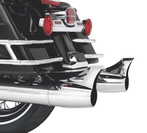 Harley Davidson Schalldämpfer Fishtail Endkappen 4" Chrom 4 Harley Davidson Schalldämpfer Fishtail Endkappen 4" Chrom – Bild 2