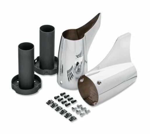 Harley Davidson Schalldämpfer Fishtail Endkappen 4" Chrom 3 Harley Davidson Schalldämpfer Fishtail Endkappen 4" Chrom
