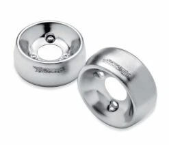 Harley Davidson Endkappen 4.5", Gebürstet - Matt Verchromt