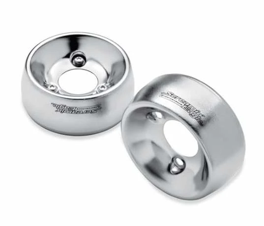 Harley Davidson Endkappen 4.5", Gebürstet - Matt Verchromt 3 Harley Davidson Endkappen 4.5", Gebürstet - Matt Verchromt