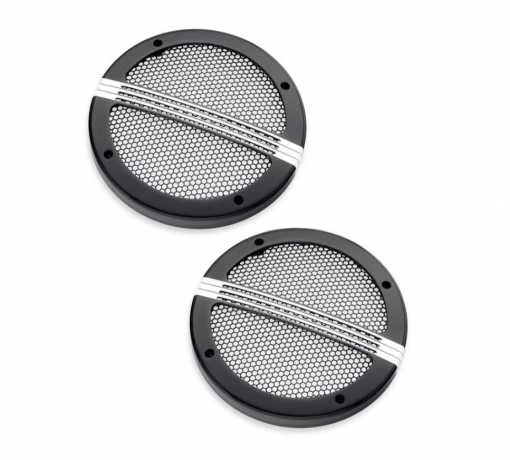 Harley Davidson Defiance Tour-Pak Lautsprecher-Verzierung Schwarz Cut 3 Harley Davidson Defiance Tour-Pak Lautsprecher-Verzierung Schwarz Cut