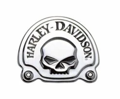Harley Davidson Dekoratives Skull Medaillon 3 5/8" X 3" Chrom