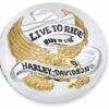 Harley Davidson Bremssattel-Zierscheibe Live To Ride Gold